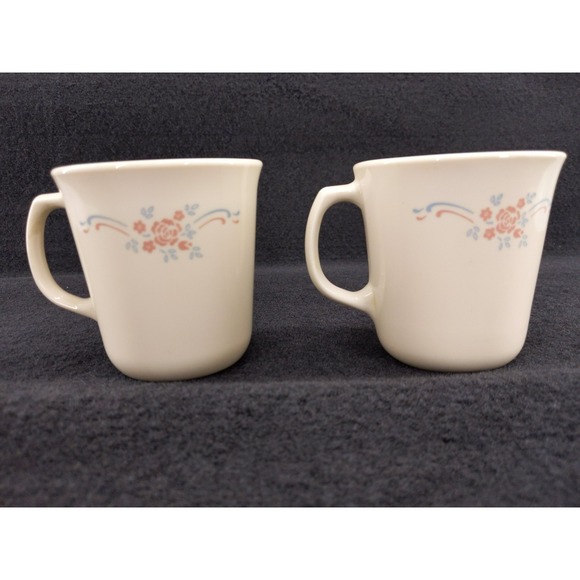 Vintage Set Of 2 Corning Corningware English Breakfast Coffee Mugs 10oz - Picture 2 of 7
